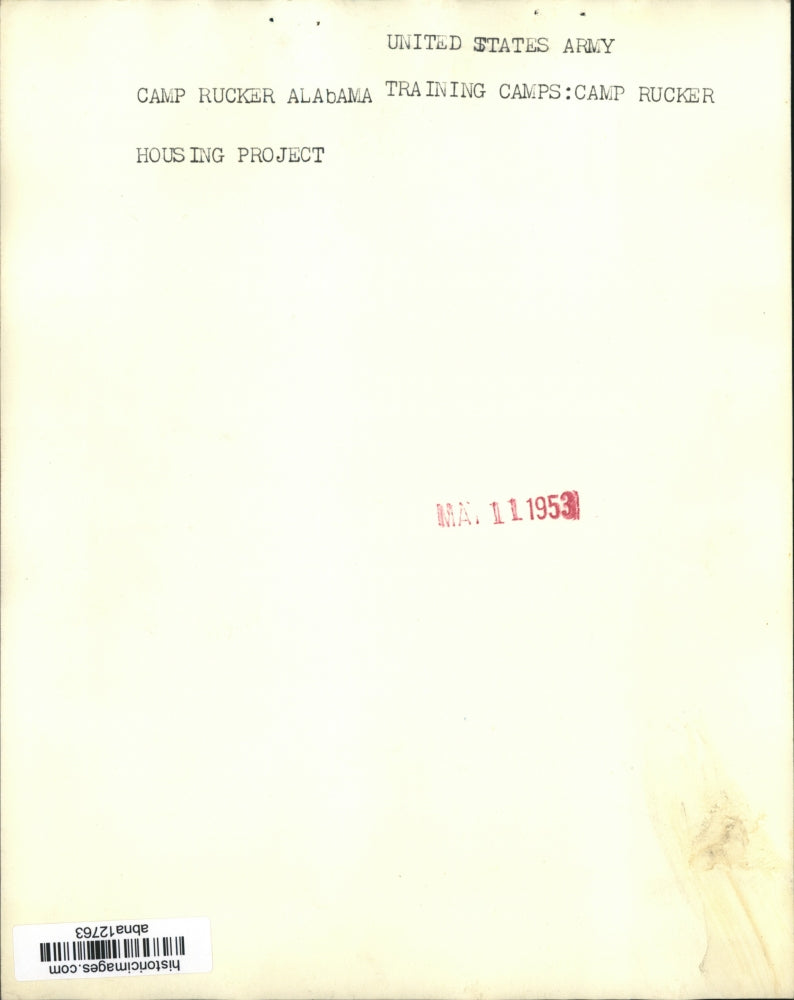 1953 Press Photo View of Camp Rucker housing project, Alabama - abna12763