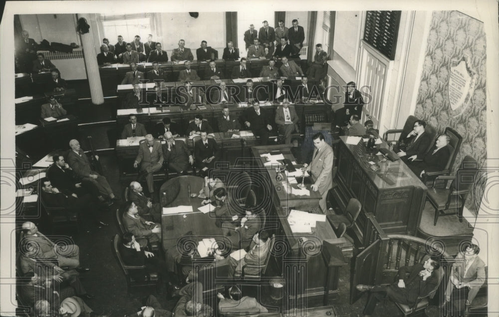 1951 Press Photo Outgoing Governor James E. Folsom with Last Senate Session- Historic Images