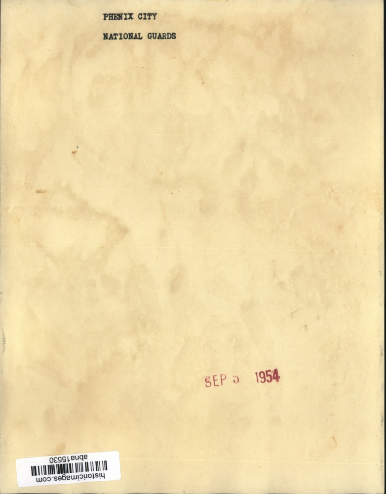 1954 Press Photo Phenix City National Guards Look Over Crashed Helicopter