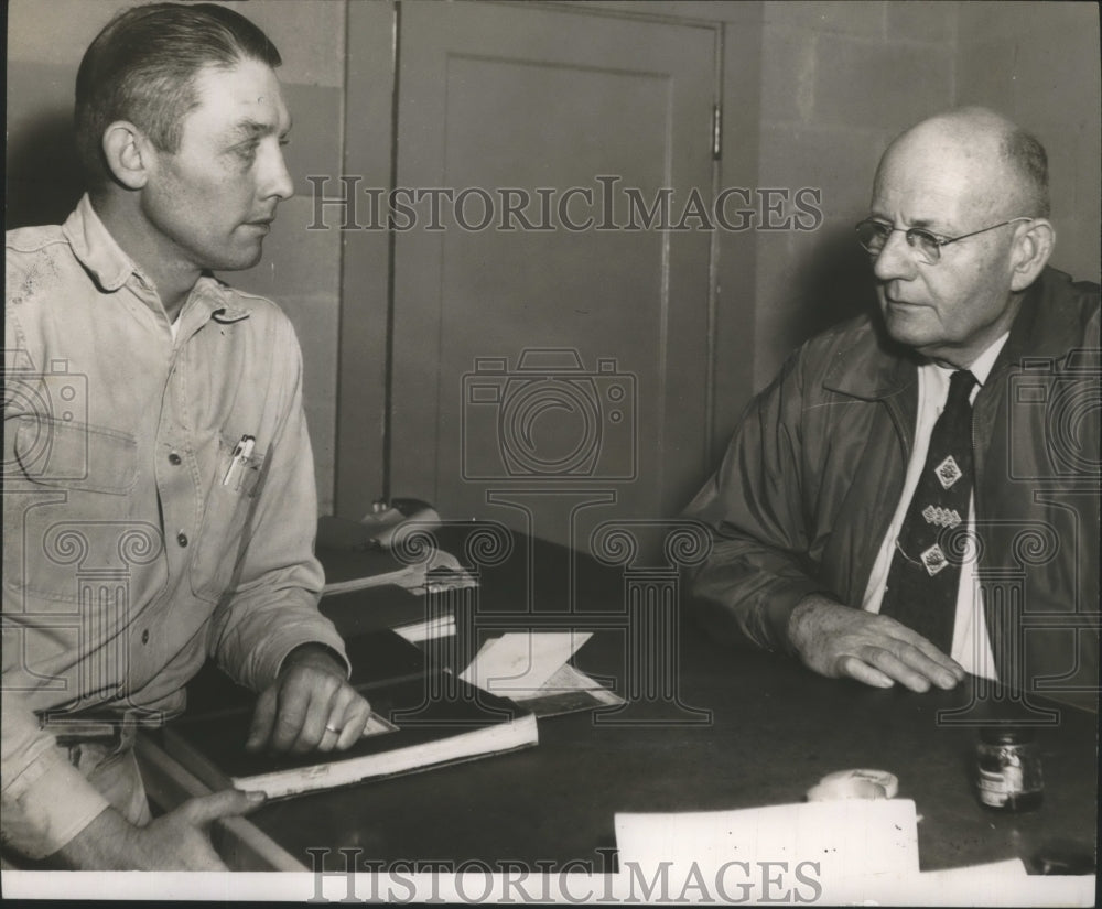 1955 Press Photo Moundville, Alabama Mayor E P Terry &amp; WB Chandler- Historic Images