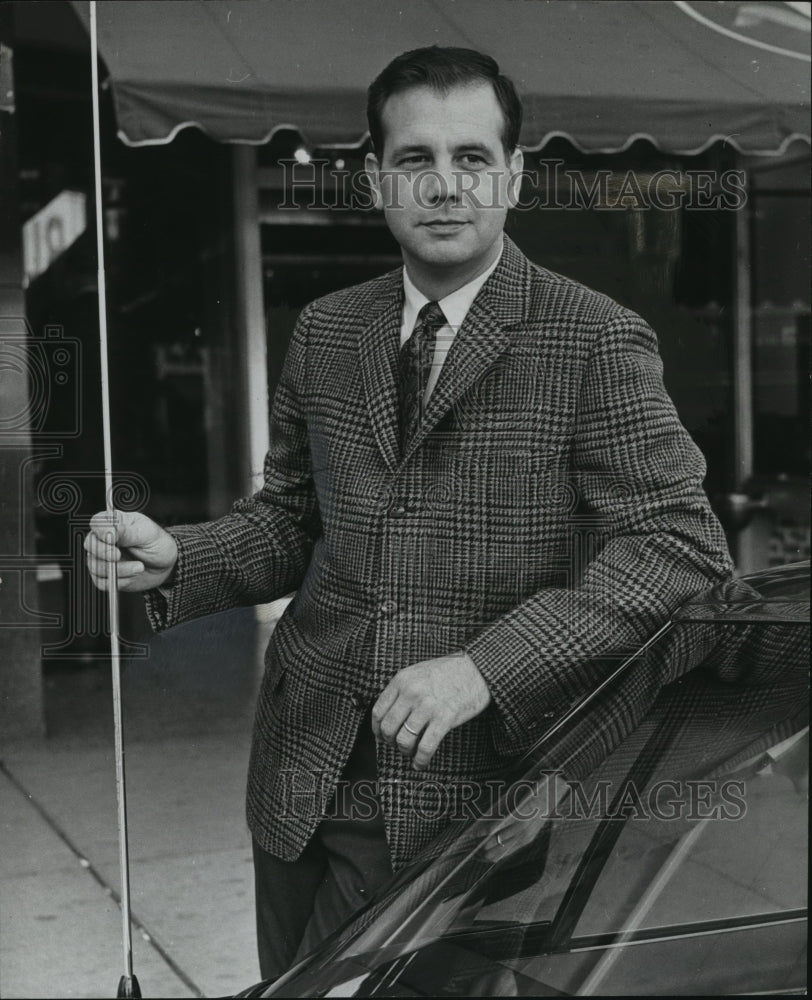 1966 Press Photo Joe Langston, Radio Broadcaster in Birmingham, Alabama - Historic Images