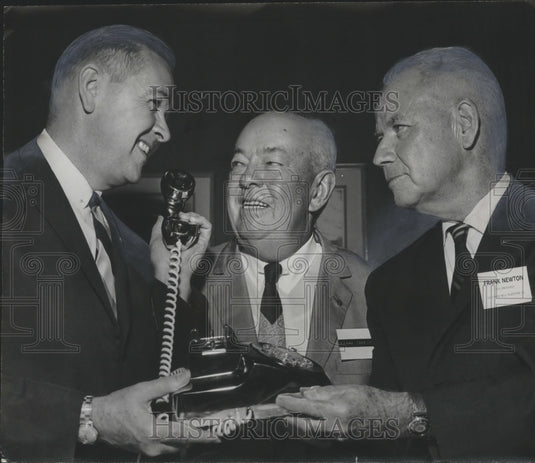 1966 Press Photo Samford's President Gets Southern Bell's One Millionth Phone- Historic Images
