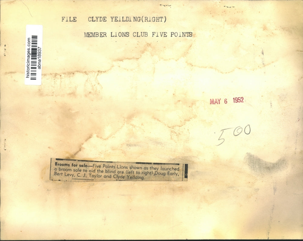 1952 Press Photo Five Points Lions Club - Doug Early, Bert Levy, Others