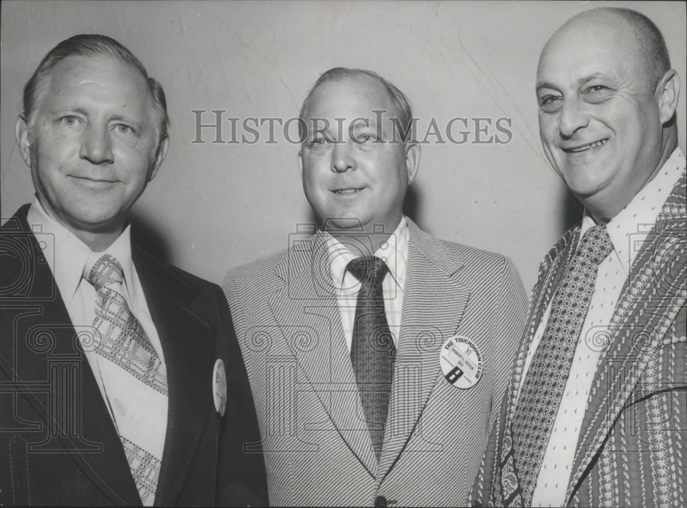 1974 Press Photo Birmingham Touchdown Club, J. Ferguson, B. Veitch, L. Postero- Historic Images