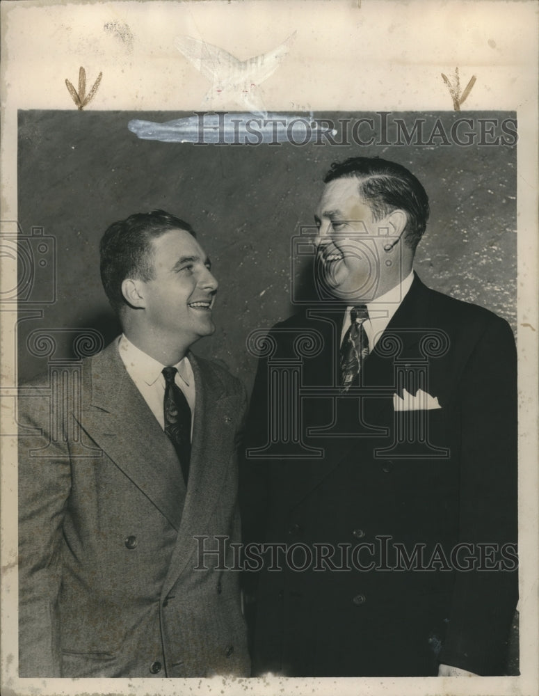 1948 Press Photo Raiford Ellis & Carl Wittchen at Birmingham Christmas Carnival