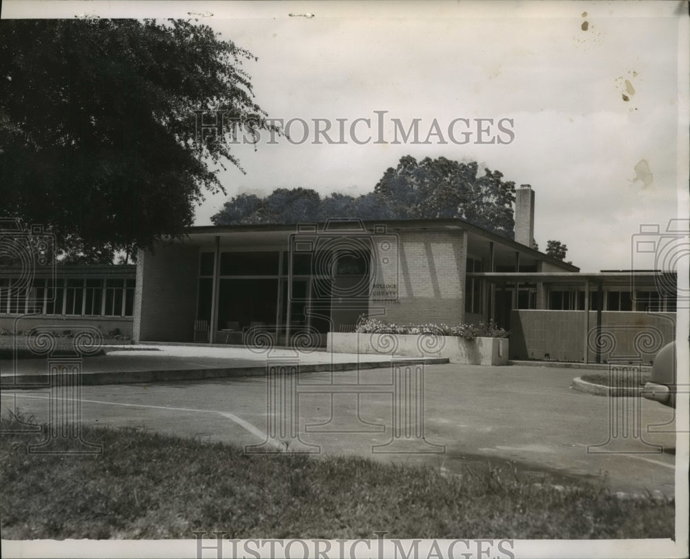 1953 Press Photo Bullock County Hospital Entrance, Union Springs, Alabama