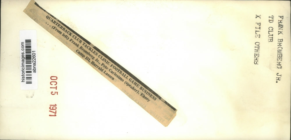 1971 Press Photo Frank Bromberg Junior, Pete Carlesimo, Ehney Camp III, Other