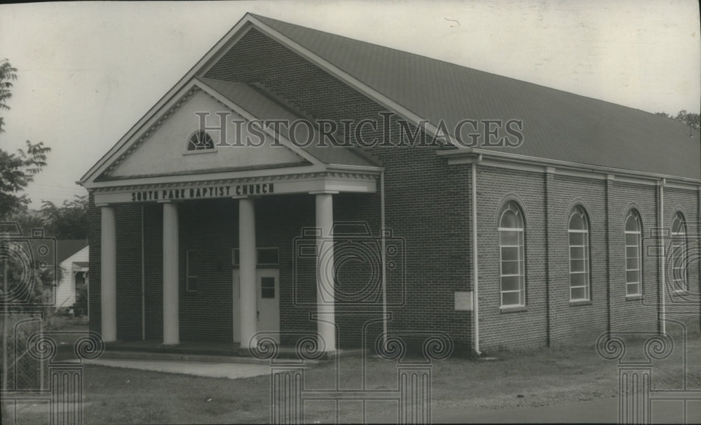 1956 Press Photo South Park Baptist Church, Birmingham, Alabama- Historic Images