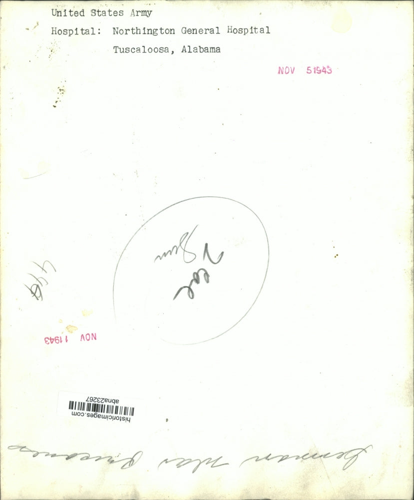 1943 Press Photo United States Army - Patients at Northington General Hospital