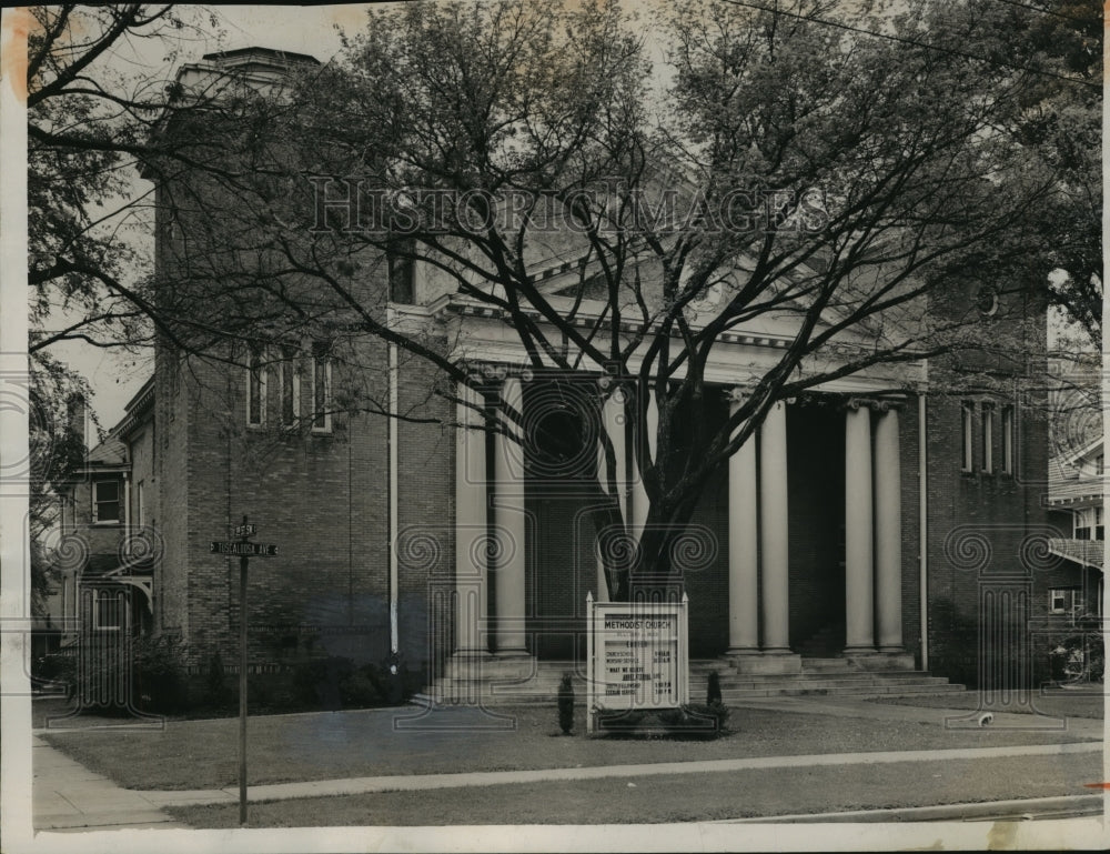 1953 Press Photo Birmingham, Alabama Churches: Methodist Walker Memorial Church- Historic Images