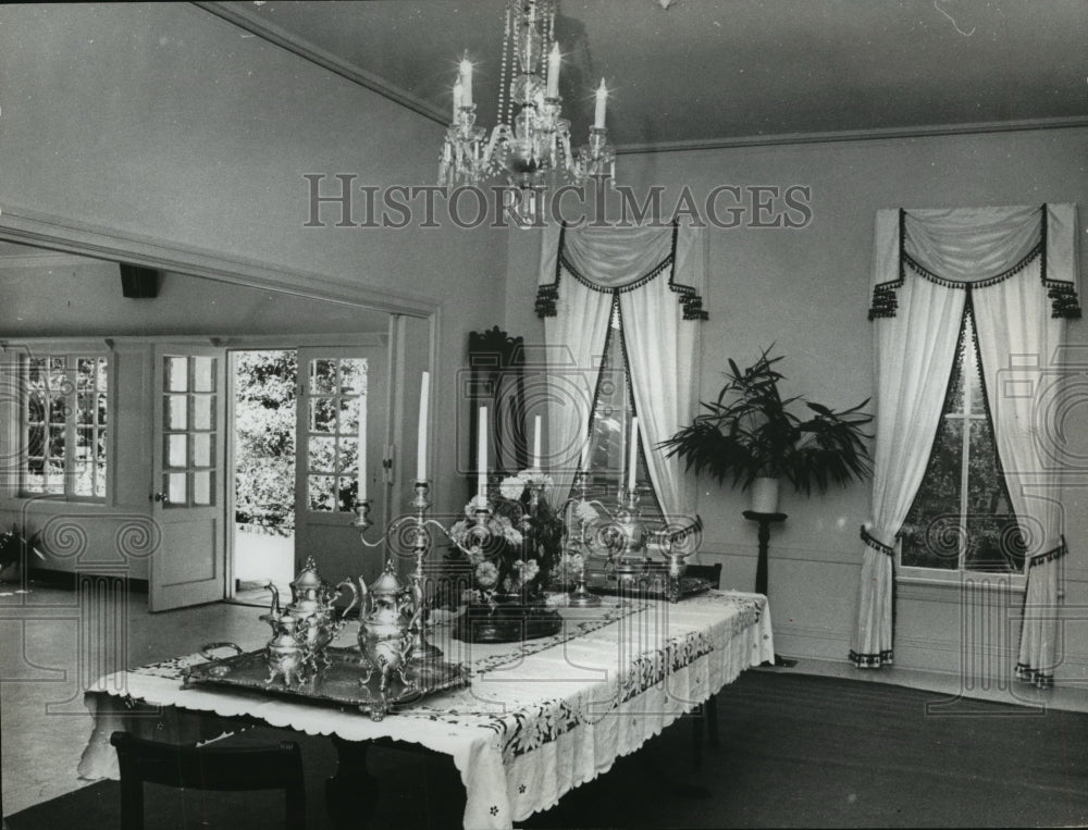 1965 Press Photo Arlington House Dining Room, Birmingham, Alabama- Historic Images