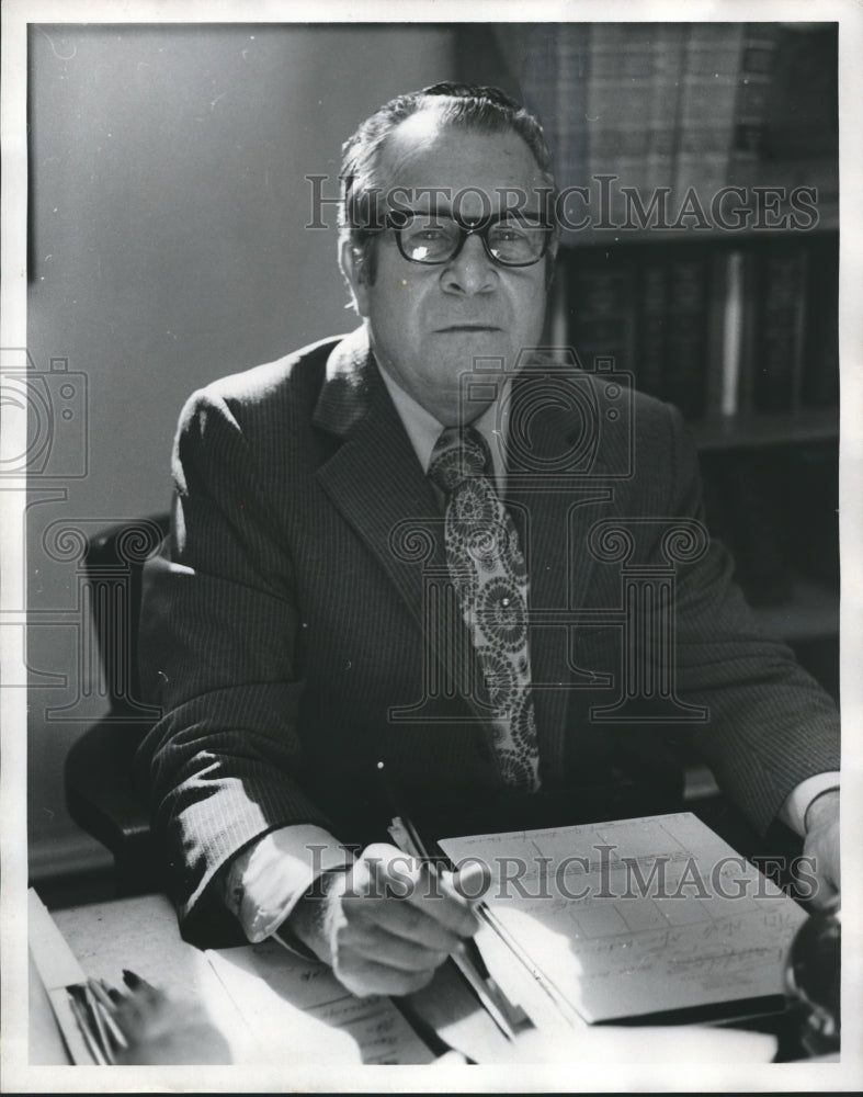 1974 Press Photo Bibb County, Alabama Probate Judge, Fred H. Davis - abna24705