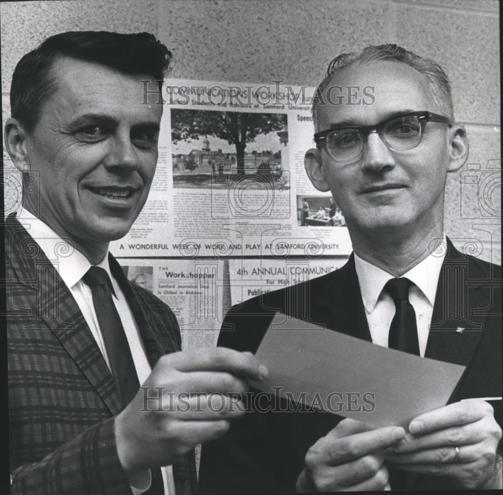 1966 Press Photo Samford University, Doctor William Baxter, G. Allan Yeomans - Historic Images