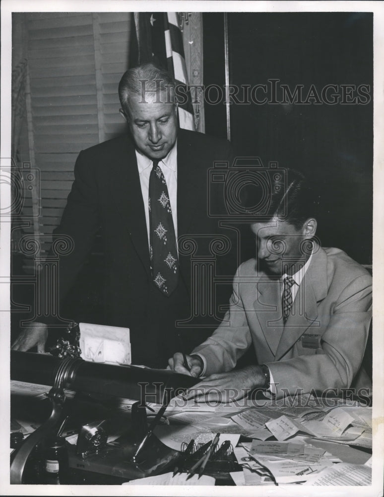 1951 Press Photo AL Governor Gordon Persons, Boys! State Governor Milan Turner- Historic Images