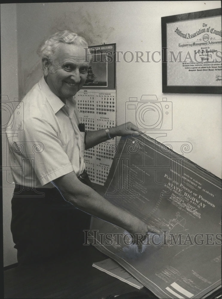 1970 Press Photo Lewis T. DeBardeleben, Outstanding Rural County Engineer of USA - Historic Images