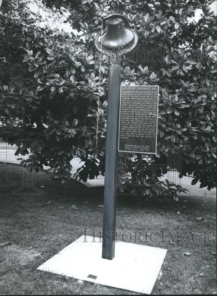 1968 Press Photo Birmingham, Alabama Homes: Arlington, Elyton Courthouse Bell- Historic Images