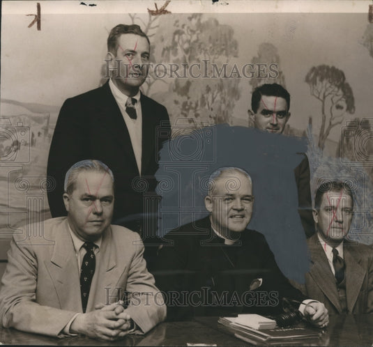 1952 Press Photo New Officers of the vestry of the Episcopal Church- Historic Images
