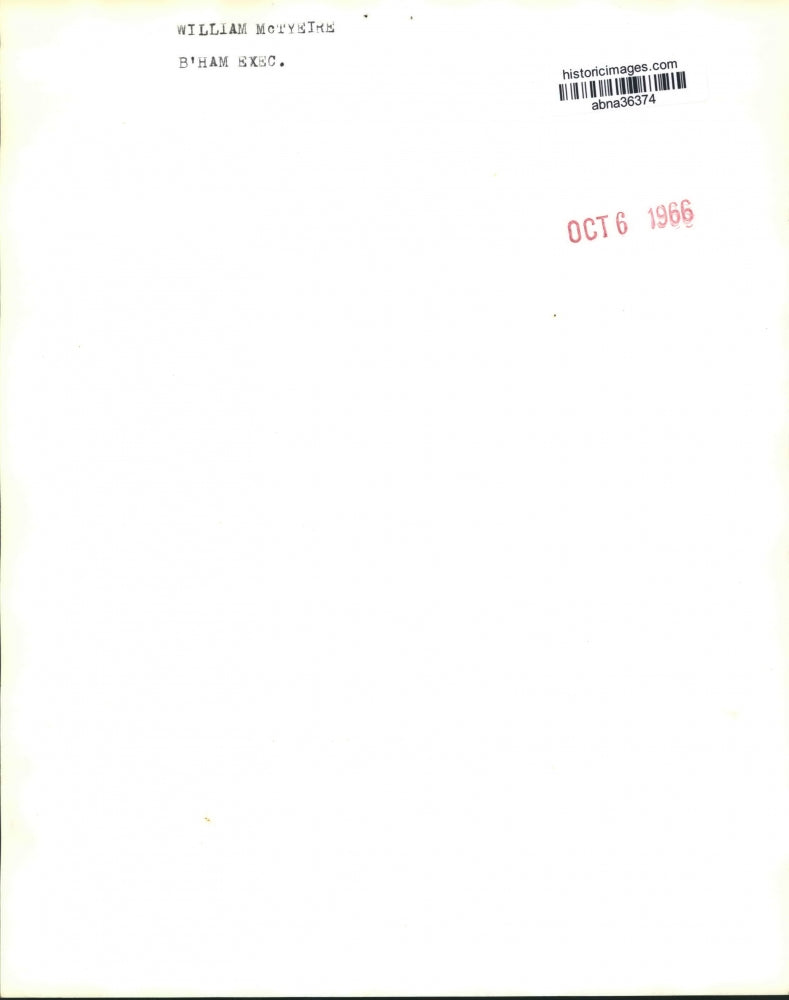 1966 Press Photo William McTyeire, Birmingham Executive - abna36374