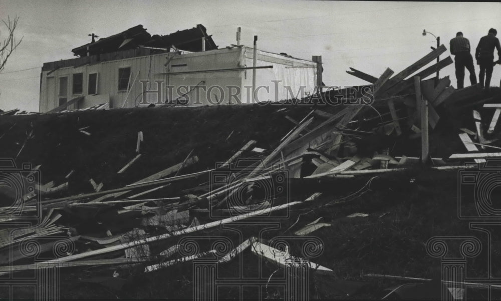 1968 Press Photo Storm Damage Shows Chaos Left by Tornadoes in Alabama- Historic Images