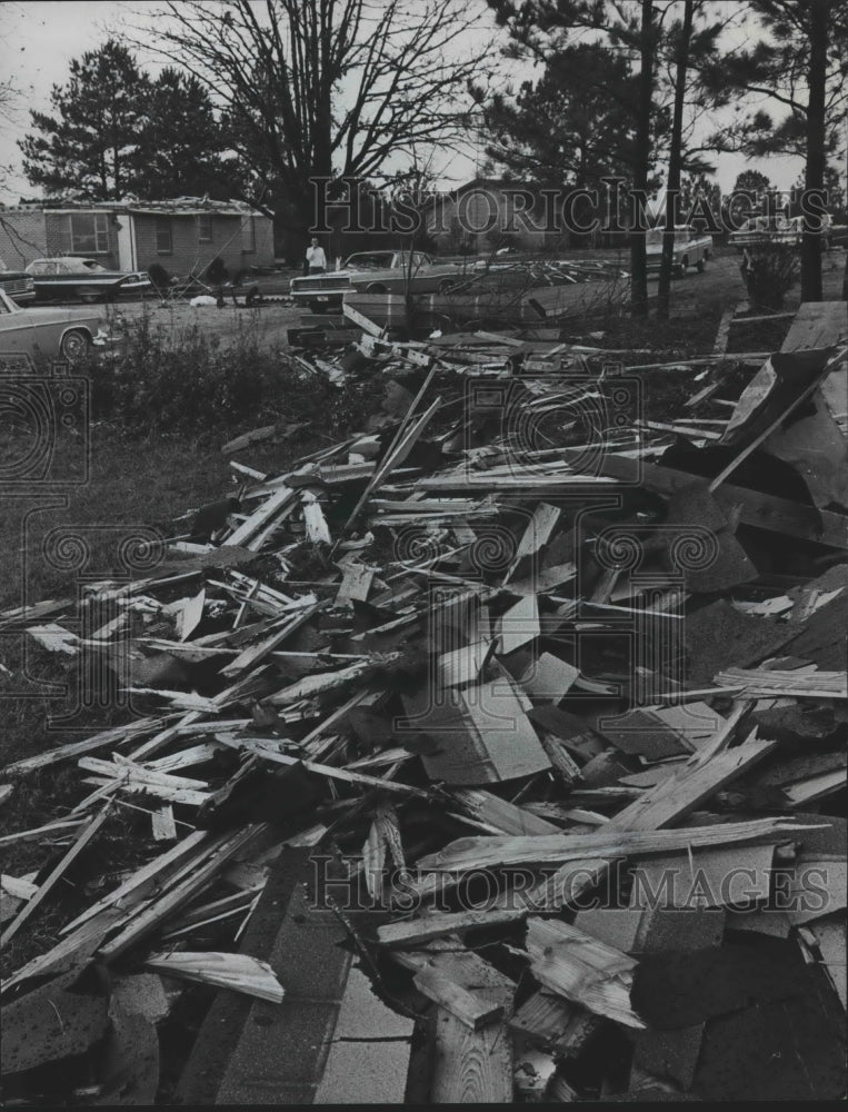 1968 Press Photo Tornado Destruction of Home in Alabama Storm - abna40249