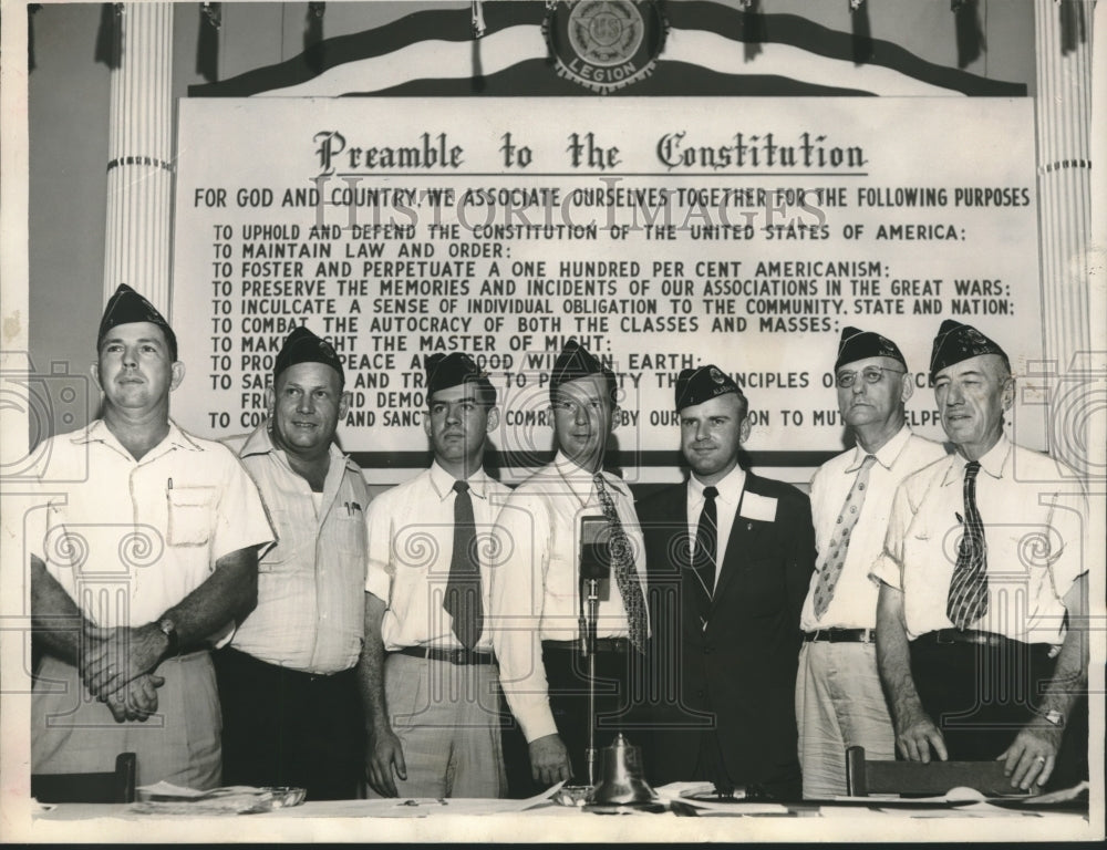 1953 Press Photo New officers of General Gorgas Post of American Legion- Historic Images