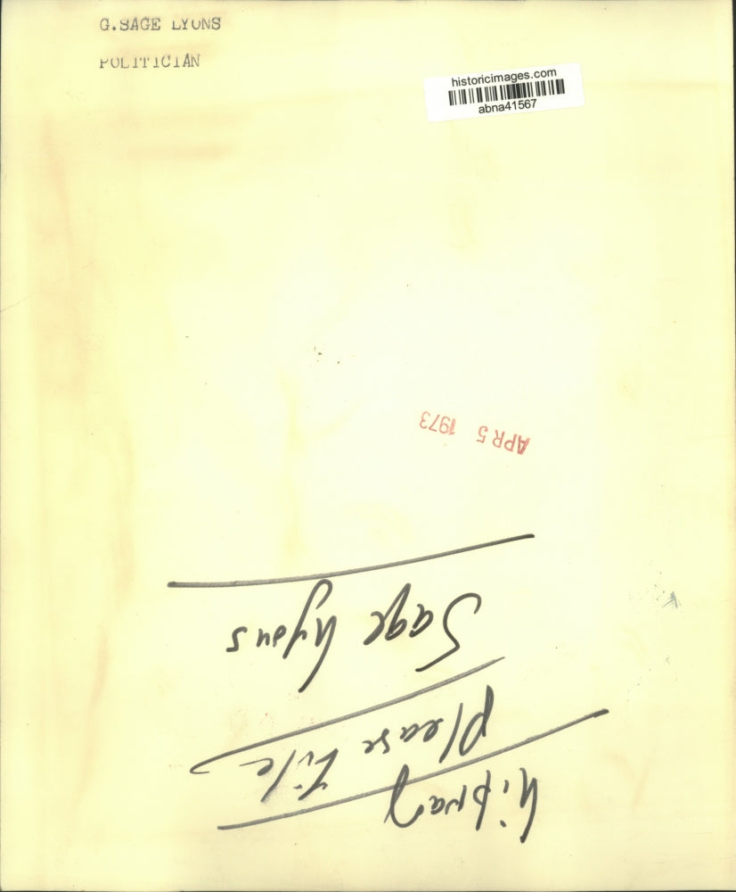 1973 Press Photo G. Sage Lyons, politician, Alabama - abna41567