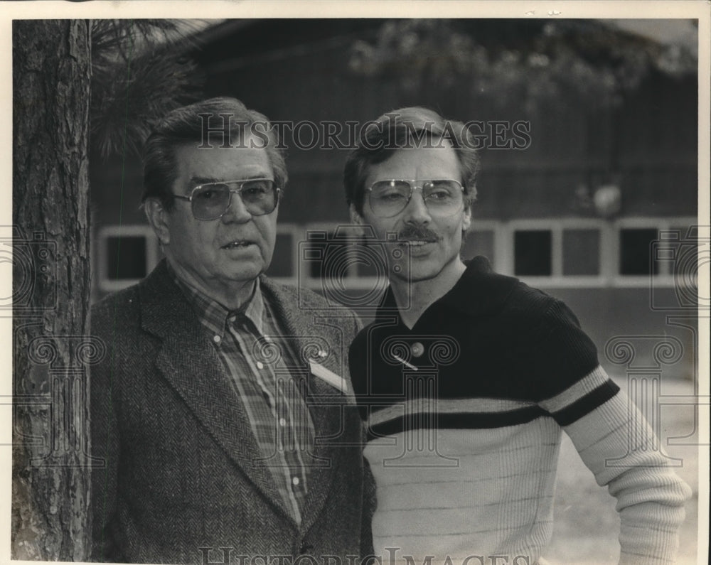  Press Photo Jim Partain, Herbert Kennedy at Baptist Retreat- Historic Images