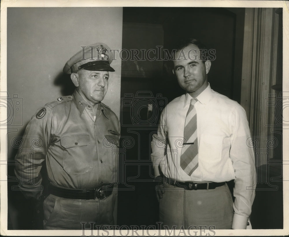 1954 Press Photo General Hanna and John Patterson - abna42066 - Historic Images