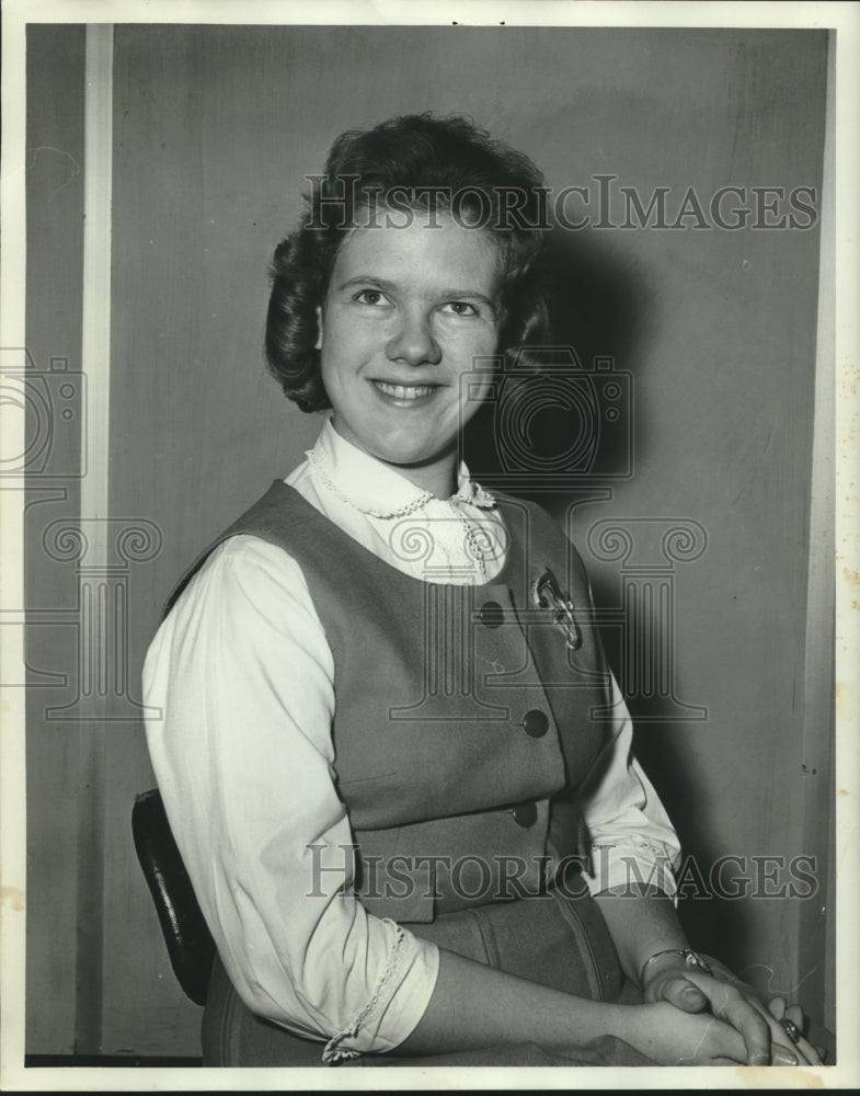 1962 Press Photo Miss Downs, Jr., Miss Alabama Contest- Historic Images