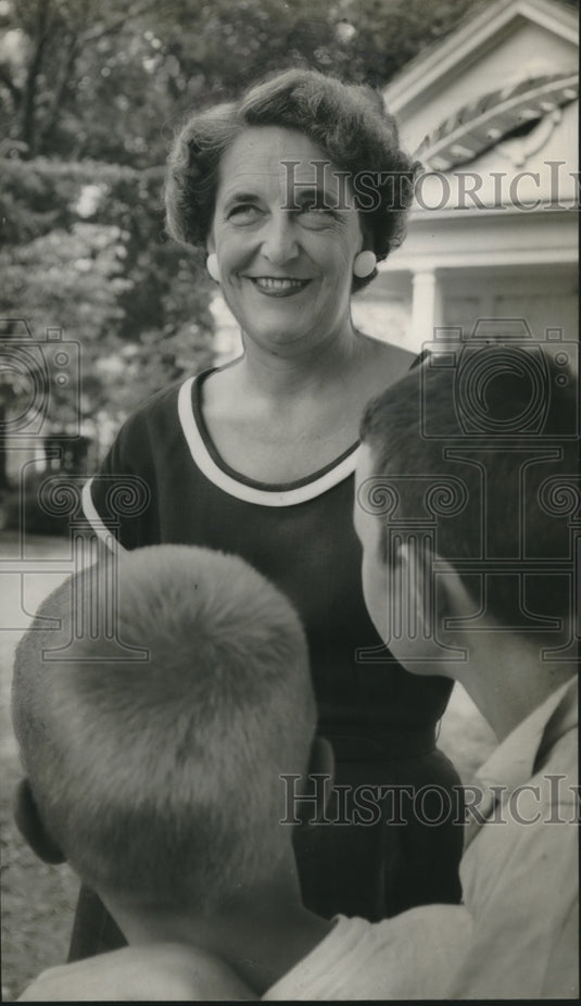 1955 Press Photo Mrs. Hamilton Stevens, Head of Mercy Home- Historic Images