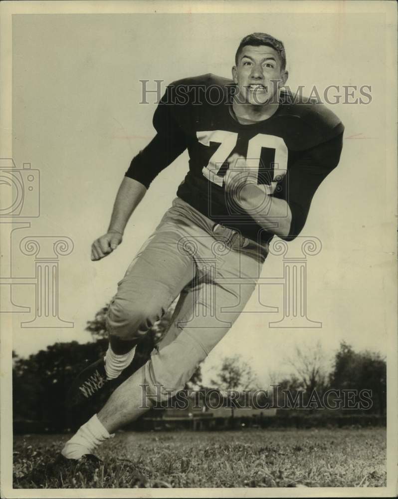 1957 Press Photo Football Player Dave Sington, University of Alabama Tackle - Historic Images