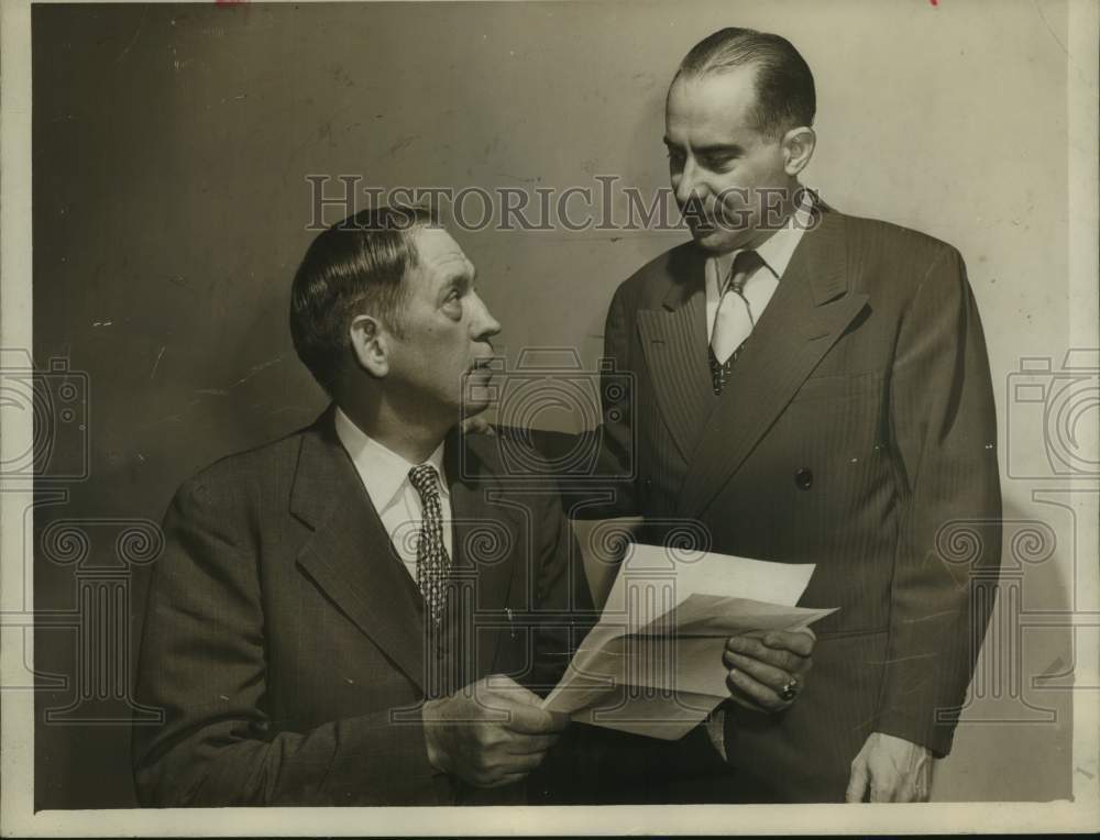 1949 Press Photo Businessmen Max Sokol and Walter Broadhead in Birmingham- Historic Images