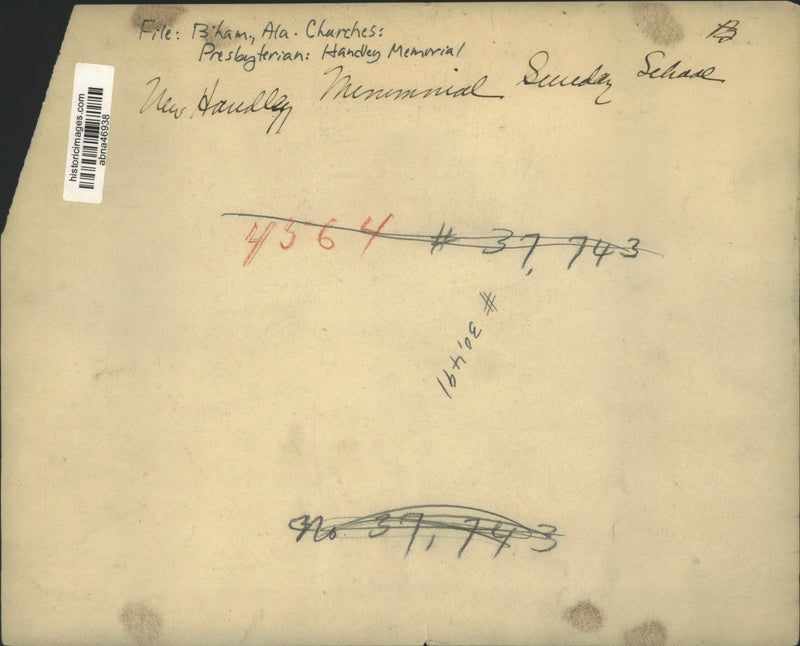 Load image into Gallery viewer, Press Photo Handley Memorial Sunday School in Church at Birmingham, Alabama
