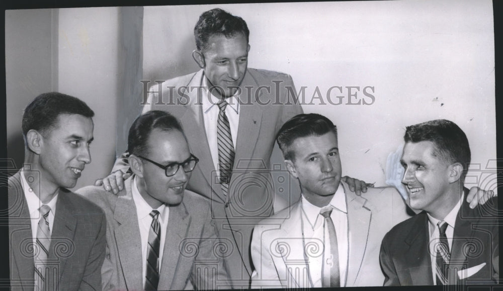 1955 Press Photo Birmingham Junior Chamber of Commerce Toastmasters Club Members