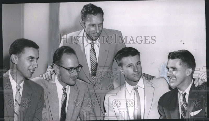 Load image into Gallery viewer, 1955 Press Photo Birmingham Junior Chamber of Commerce Toastmasters Club Members
