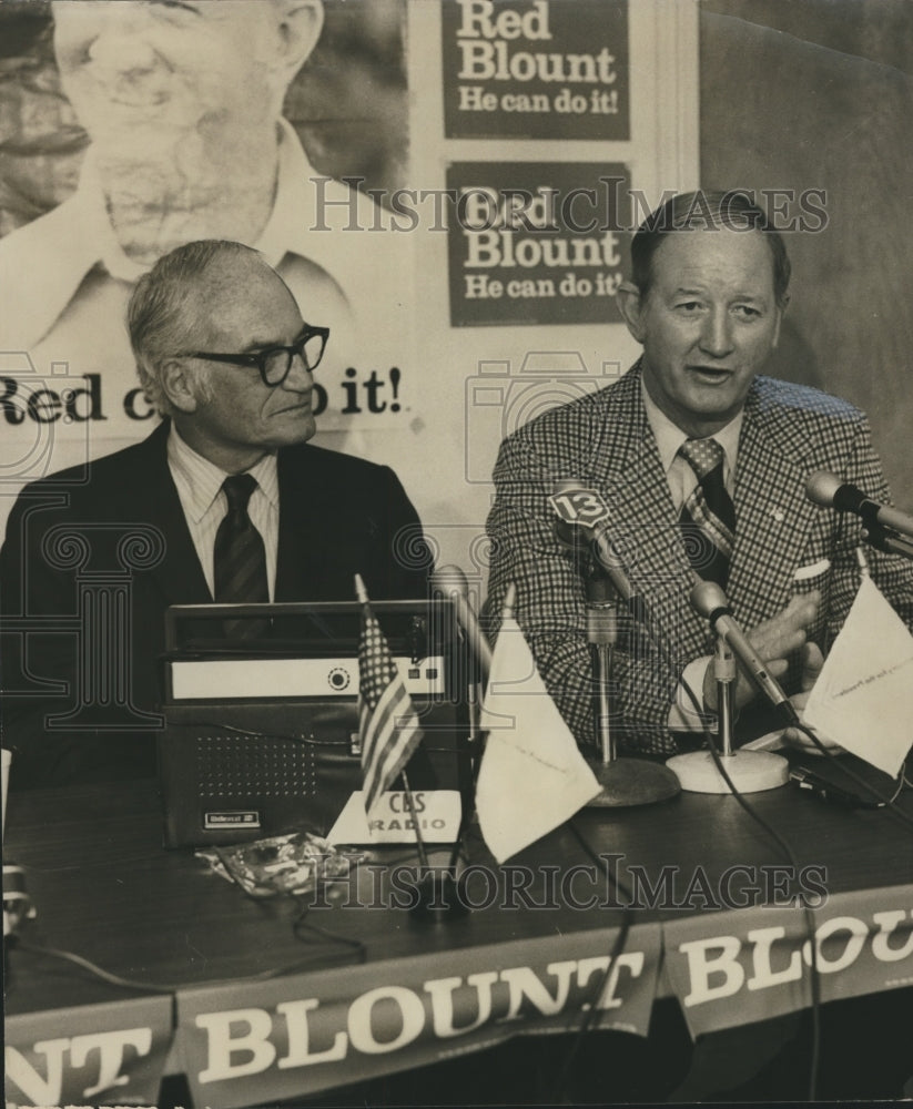 1972 Press Photo Winton Blount, candidate for senator, with Senator Goldwater
