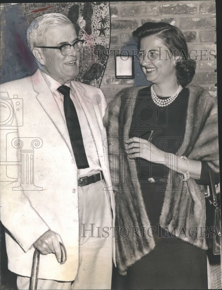 Press Photo Frank Dixon and daughter, former Commissioner of Alabama