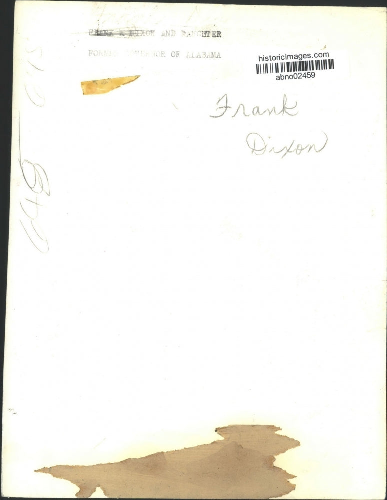 Press Photo Frank Dixon and daughter, former Commissioner of Alabama