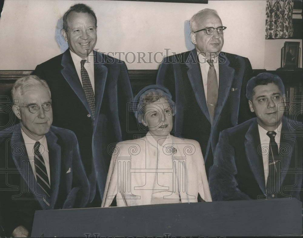 1955 Press Photo Birmingham News Senior Oratorical Contest Judges at Temple- Historic Images