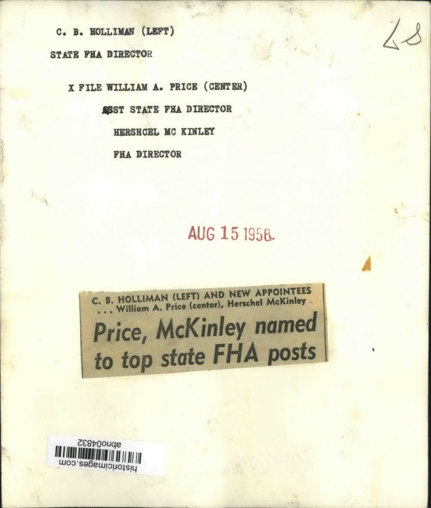 1958 Press Photo State Federal Housing Authority Officials - abno04832