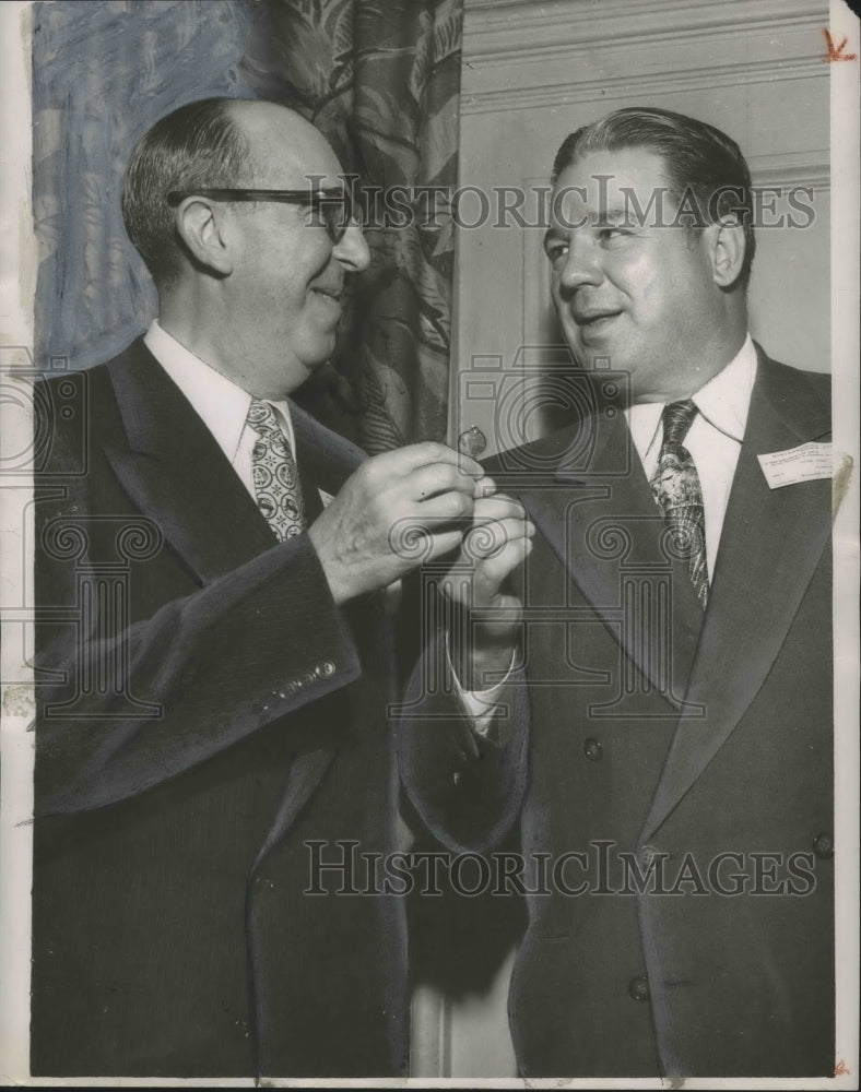 1951 Press Photo Birmingham, Alabama Mayor W. Cooper Green, Robert B. Underwood