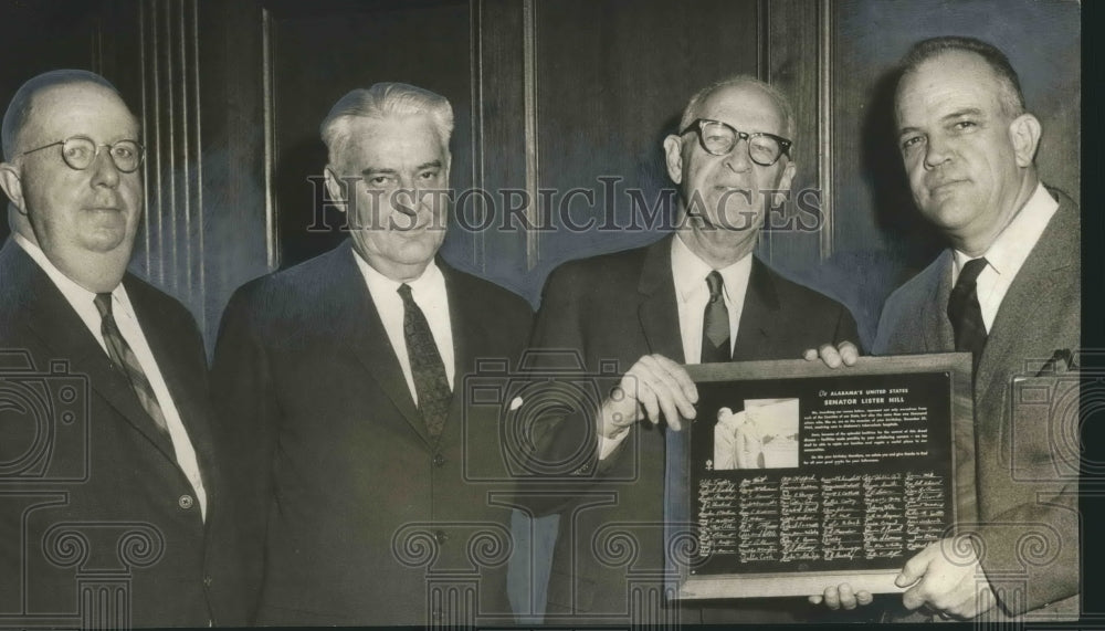 1964 Press Photo Senator Lister Hill honored by Tuberculosis Association Members - Historic Images