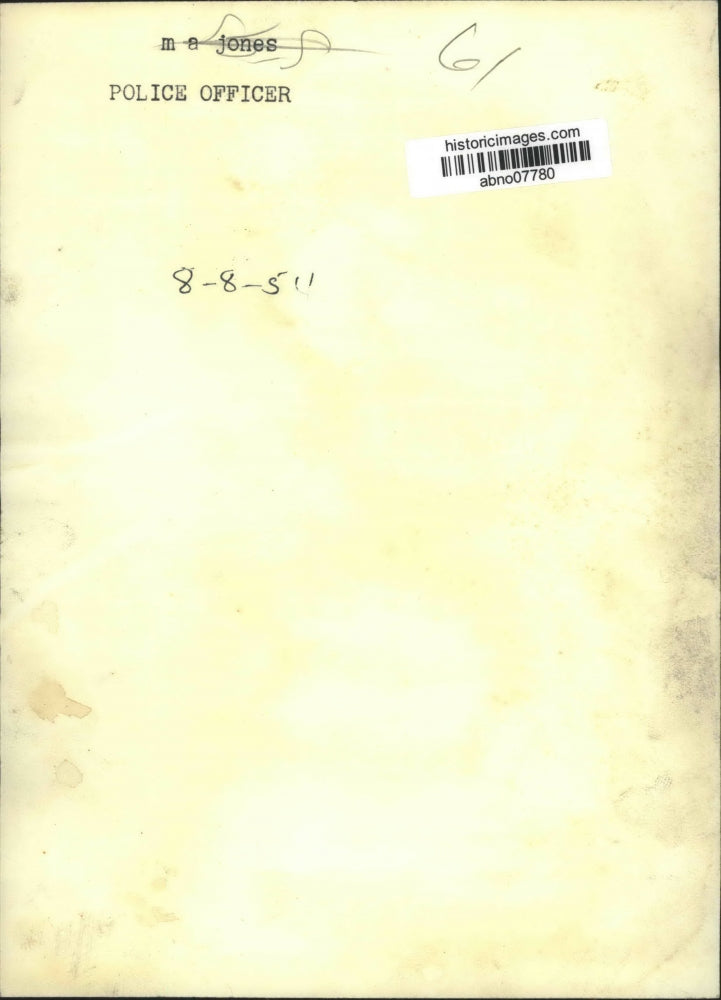 1954 Press Photo M. A. Jones, Police Officer with boy - abno07780