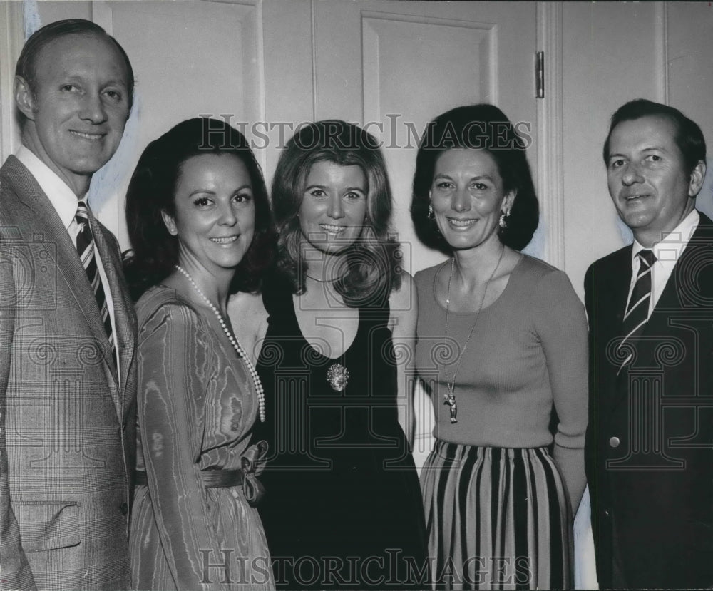 1973 Press Photo Mr. and Mrs. Al Naughton, Mr., Mrs. James Cox, Other at Event