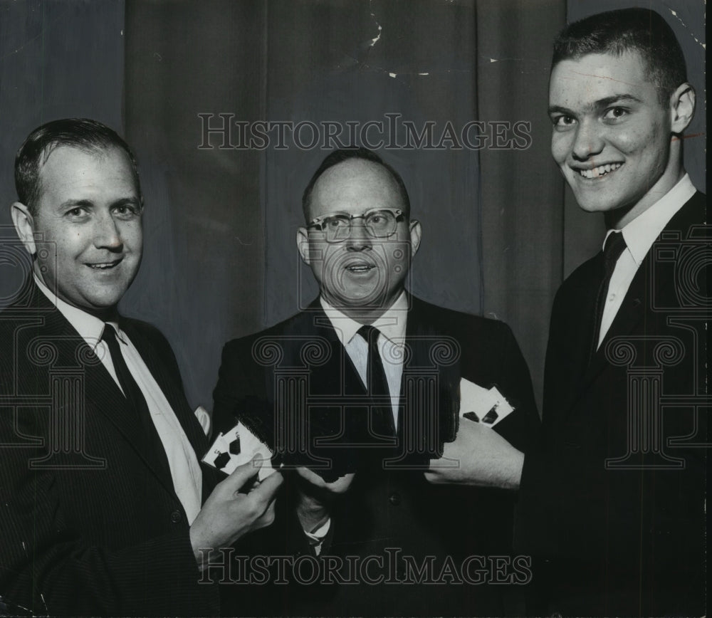 1966 Press Photo Football Coaches and Player Pose with Medallions - abno09051 - Historic Images