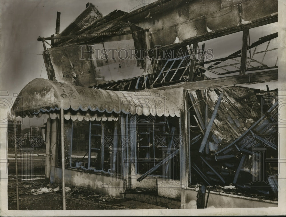 1952 Press Photo Ace Laundry after fire, Birmingham, Alabama - abno09129