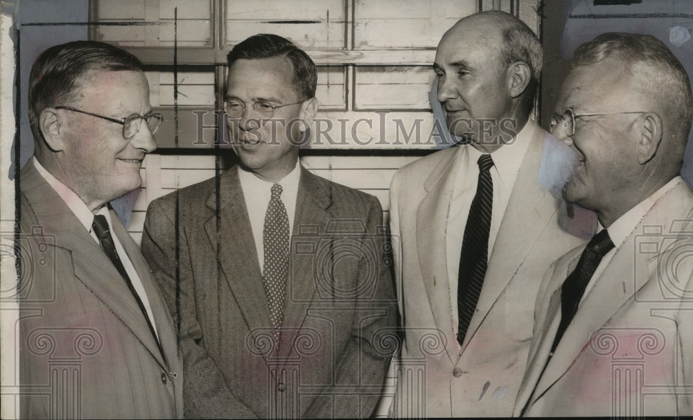 1955 Press Photo Birmingham and Atlanta Federal Reserve Bank Officials - Historic Images