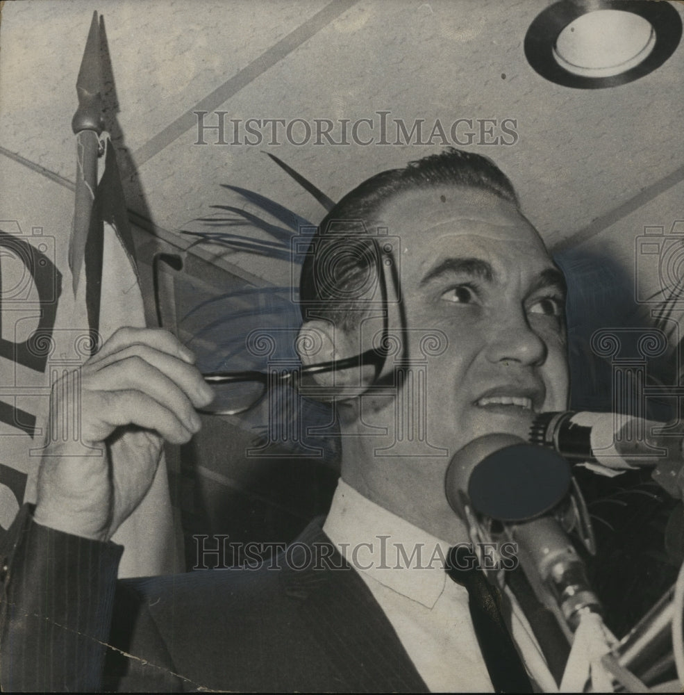 1968 Press Photo George C. Wallace, Candidate for President, in Pittsburgh- Historic Images