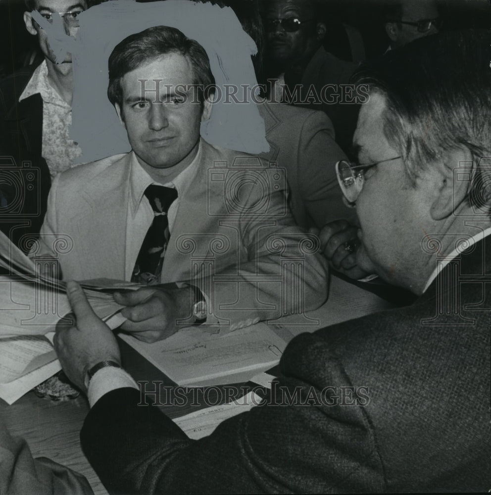 1976 Press Photo Political Campaign Manager Mickey Griffin and Chriss Doss- Historic Images