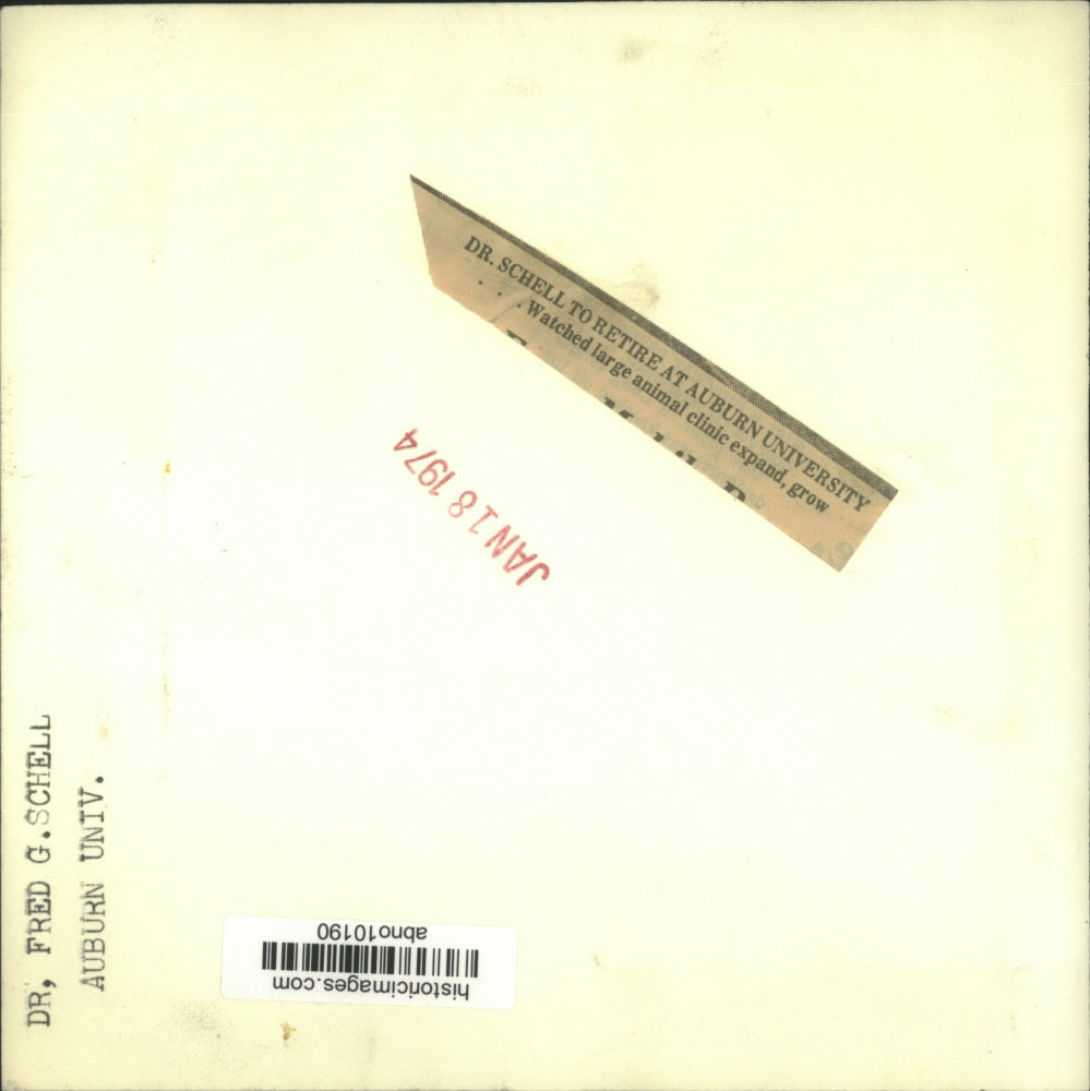 1974 Press Photo Dr. Fred Schell of Auburn University with Two Horses